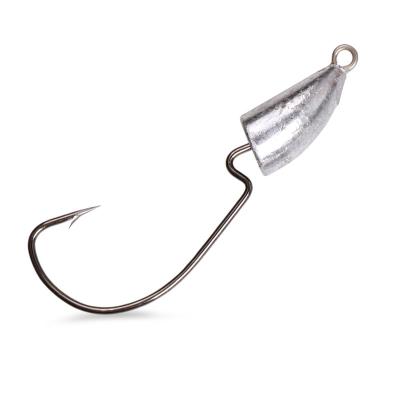 China CKAMAKASTU Feed Head Crank Fishing Compensated Hook With Barb Carbon Steel Single Road Underwater Hook for sale