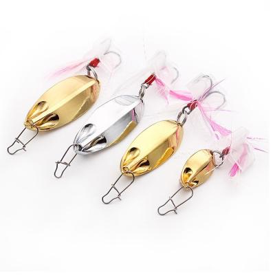 China Outdoor Activities Fishing Spoon Cheap ZURI-BERL Lure Tackle Vib Gold/Silver 5g/10g/15g Fishing Lure Spoon Metal Lures Bait Hard Spinnerbait for sale