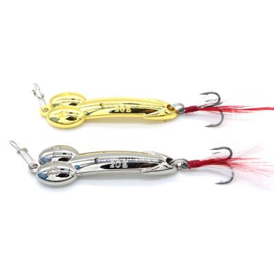 China ZURI-BERL Outdoor Activities Fishing Spoon Lure Silver Gold 5g10g15g20g Metal Bait Spinnerbait Treble Hook Hard Lure Accessories Tackle for sale