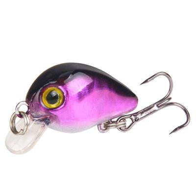 China Outdoor Activities Fishing Lures ZURI-BERL 30mm 3D Bionic Mini Minnow Fishing Tackle Artificial Hard Bait Wobblers Crankbait Hook Perch Carp Fishing Tackle for sale