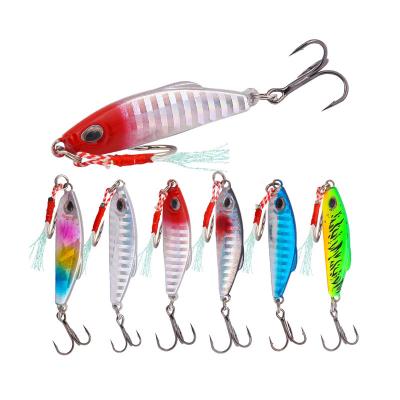 China Outdoor Activities Fishing Lure 15g/30g Metal Jig Fishing Tackle Bass Fishing Bait Feathers Floating Tackle Hard Trout Slow Building Jigs for sale