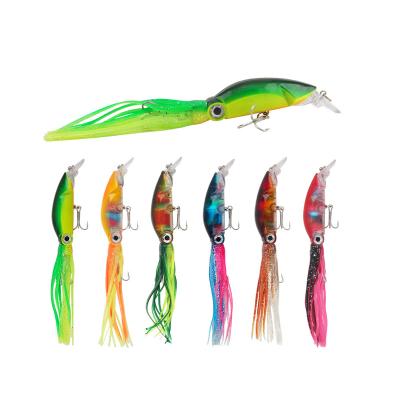 China Outdoor Activities Fishing ZURI-BERL 180mm Octopus 17.6g Lure Fishing Squid Hard Bait Plastic Artificial Wobblers Swimbait Builds Peche Tackle for sale