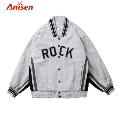 China Viable Wholesale Embroidered Custom Streetwear Jackets 2021 Men's Bomber Jacket Baseball for sale