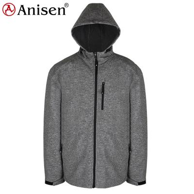 China OEM Breathable Outdoor Sport Hoodies Custom Rise Knit Sweater Thick Fleece Mens Needlepoint Breathable Jacket for sale