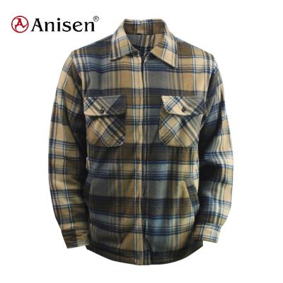 China Anorak Bulk Stock Fashion Plaids Fleece Anorak Jacket For Man for sale