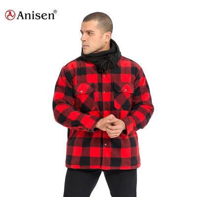 China High Quality Breathable Custom Printed Check Fleece Buffalo Plaids Mens Winter Jackets for sale