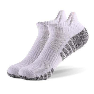 China High Quality Cotton Breathable Terry Cushion Sports Socks, Support Classic Short Arch Ankle Moisture Wicking Men Sport Socks for sale