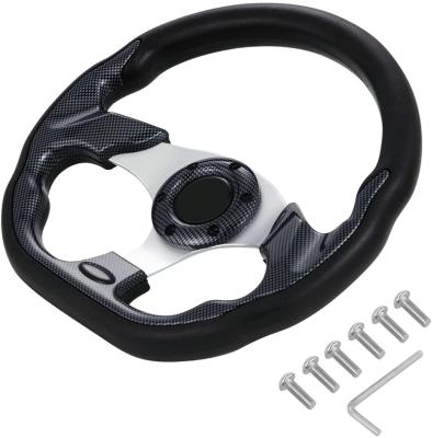 China Luxury Universal Golf Cart Accessories Luxury Steering Wheel With Cool Racing Style (13inches) for sale