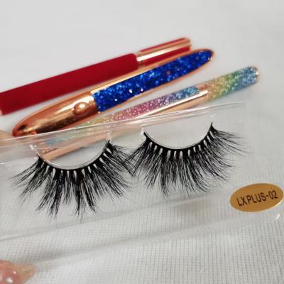 China Wholesale LXplus Series High Quality Fluffy Mink Lashes 20mm 25mm 3d Mink Eyelashes 3d Hair Curl Fluffy for sale