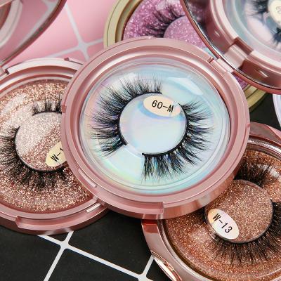 China Wholesale 25mm Fluffy 3D Mink Eyelash Packaging Suitcase Packaging 5D 25mm Mink Eyelash for sale