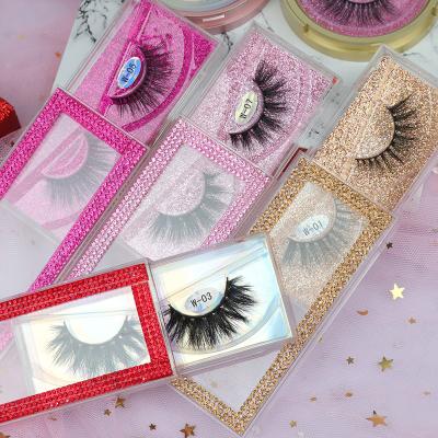 China Custom Packaging 25mm 3d Mink Eyelashes 25mm Fluffy Handmade Eyelashes Mink Eyelash Kit Tray Wholesale 3d Mink Lashes 25mm for sale