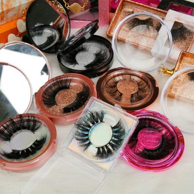 China Free sample wholesale 25mm fluffy custom false lashes wholesale 3d mink eyelashes bottom custom seller for sale