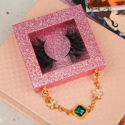 China Thick Widely Used Eyelash Packaging Box 5d Mink Lashes Wholesale Box Eyelash Chain Box for sale