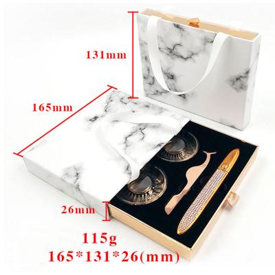 China Paper Luxury Private Label Lashes Box Custom Package , Eyelashes Packaging Box Set With Tweezers Eyeliner for sale