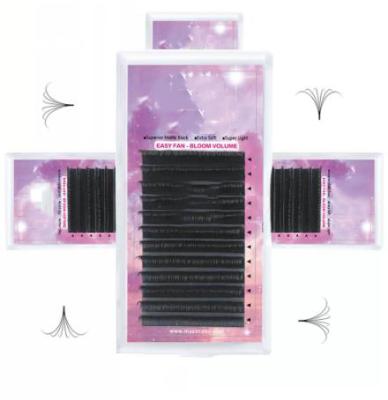 China Natural /Soft Prime False Eyelash Extension 8-20mm Super Easy Long Fanning Fast Blooming 2d-20d Fanning Lashes For Building for sale