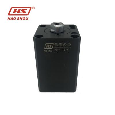 China Construction worksÂ   HTB-SDMA32-40N Carbon Steel Compact Hydraulic Cylinder 32mm Bore 40mm Stroke Female Thread Haoshou Cylinder Logo Free Copy for sale