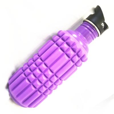 China New Sustainable Stainless Steel Sport Water Bottle With Foam Roller for sale