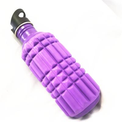 China Sustainable Gyn Water Bottle Sports Stainless Steel Water Bottle With Foam Roller for sale