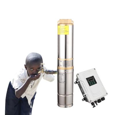 China Agriculture Water Borehole Solar Powered Submersible Pump System 1hp Submissible Kit Complete Pumping Machine for sale