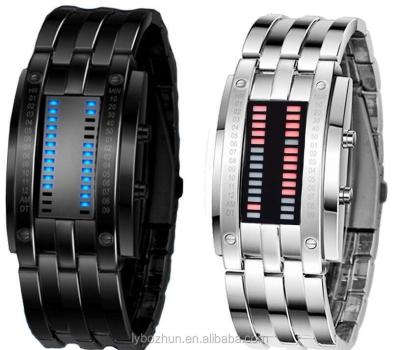 China Wholesale LED Display Metal Watch Men Women Styles Waterproof 30M LED Binary Lava Watch for sale