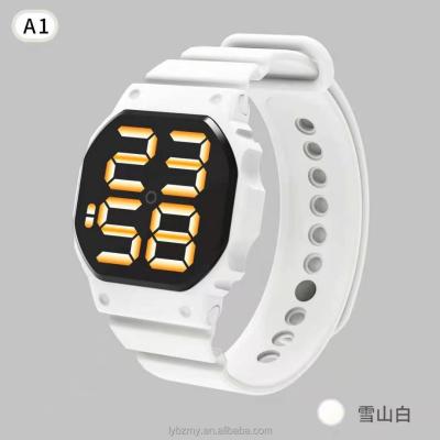 China Day/Date Student Men Women Adjust Electronic Watch Swimming Waterproof Sports LED Contact Watch for sale