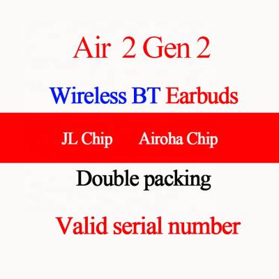 China BT Top Air 2 Radio In-ear Selling Original Tws Logo Tws Air 2 Radio Earbuds for sale