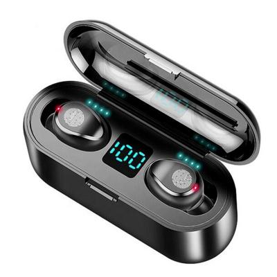 China 2021 Best In-Ear Price 2000mah Power Bank F9 Tws Headset Earphone Waterproof Wireless Earphone Ipx7 Earbuds Genuine for sale