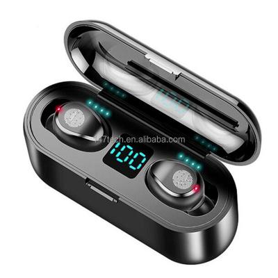 China Best Price In-Ear F9 Earbuds Led Hd Display F9 Tws Earbuds Earphone F9 Blue-tooths for sale