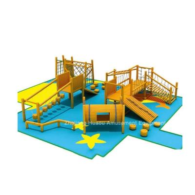 China NEW Wooden Playground Wood Plastic Playground Apply For Outdoor Nursery Park, Kids Outdoor Play Equipment for sale