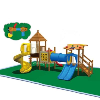 China New Design Wooden Kids Outdoor Playground Wooden Playground Equipment, Outdoor Wooden Playground Price for sale