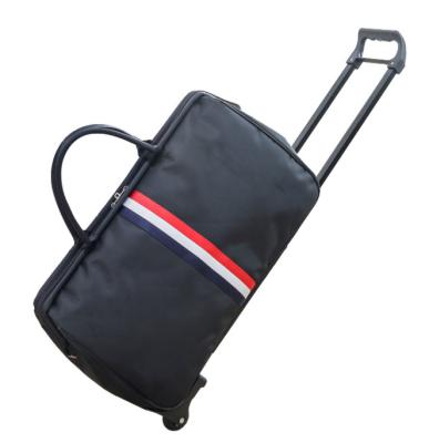 China Nylon Oxford Cloth Hand Pull Rod Luggage Bag Large Capacity Folding Travel Soft Boarding Soft Bag Customized Bag for sale