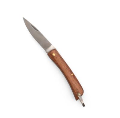 China Non-variable pocket knife with stainless steel blade and natural wood handle with adjustment accessory for sale