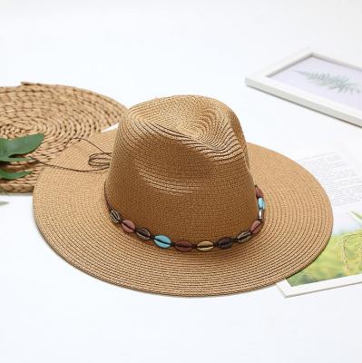 China 2021 Summer Panama Sunvisor Beach Sombreros Wide Brim Paper Straw Hats With Accessories for sale