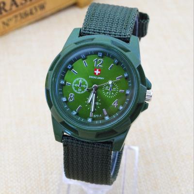 China Non-specific ultra-thin military style best-selling sport nylon wrist strap unisex watch custom design for sale