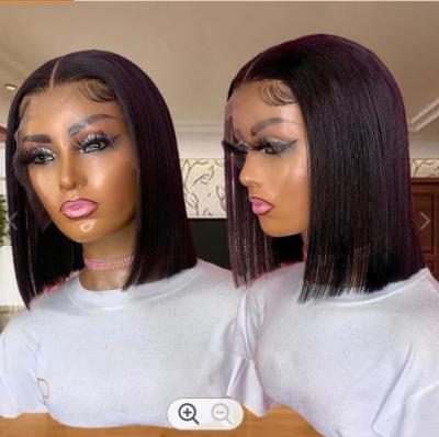 China Swiss Lace Front Human Hair Wigs Full Lace Wig 13*4 Lace Frontal Wig Vendor For Black Women for sale