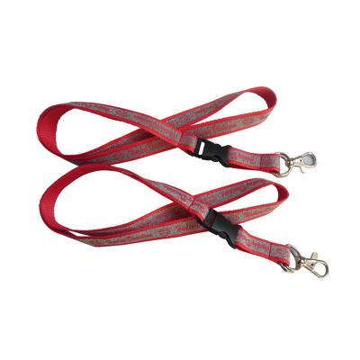 China Wholesale Eco-Friendly 1 Inch Glitter Silver Lanyard for sale