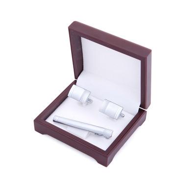 China For Cufflinks And Link Clip Bulk Velvet Cufflink And Link Clip Set Cheap Plastic Gift Box for sale