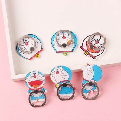 China For Mobile Phone Doraemon Finger Grip Ring Holder Acrylic 360 Rotating Phone Ring Holder for sale