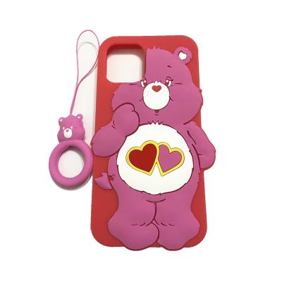 China For iphone Hotsale silicone 3D bear phone case for sale