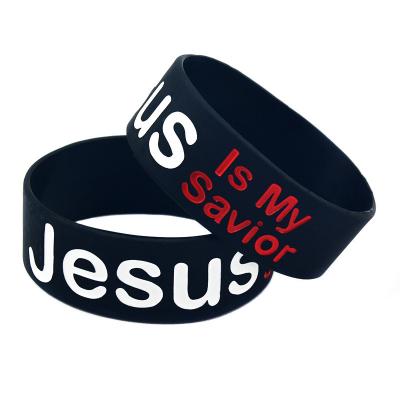 China Eco-friendly Jesus Silicone Wristband Wristband for sale