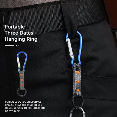 China Wholesale Outdoor Metal Equipment Camping Carabiner Hook Aluminum Alloy Mountaineering Key Chain for sale