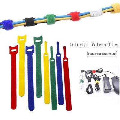 China Viable Factory Wholesale Nylon Hook And Loop Adjustable Cable Tie Hook And Loop Cable Tie for sale