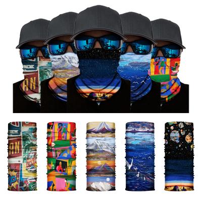 China Multifunctional Design Your Own Recycle Tube Printing Multifunctional Bandana Face Cover Mask Neck Seamless Custom Cuff for sale