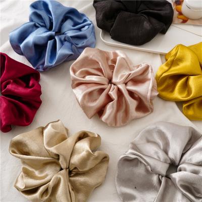 China Solid color hair bands wholesale women and girls hair accessories wide side hair rings great hair scrunchies for sale