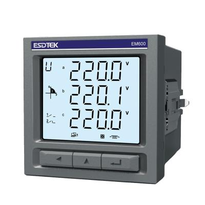 China High Definition Electronic Instrumentation EM600ES-E-DI4 LCD Volt Ampere Watt Meter EM600ES-E-DI4 for sale