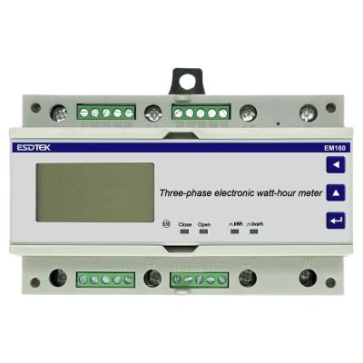 China EM160TRY-220V-10A 3 Phase Prepaid Meter Consumption Monitoring RS485 Modbus EM160V-220V-20A Energy Meter for sale