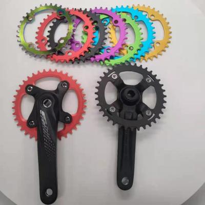 China Mountain Bikes Alloy Mountain Bicycle Sprocket BCD96/104 32T 34T 36T 38T Square Oval/Round Bicycle Crankset Shrink Chain Ring Wide MTB for sale