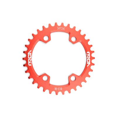 China Mountain Bikes Narrow And Wide Round Bicycle Chain Ring Aluminum Alloy Asymmetry Chain Ring for sale