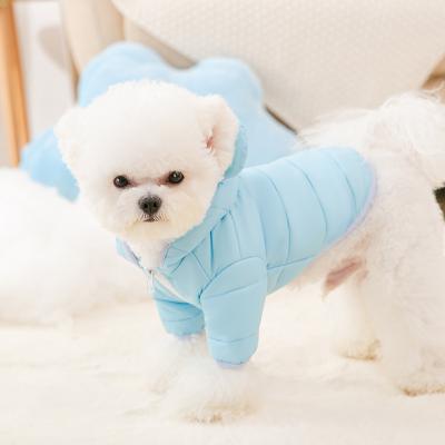 China Wholesale Luxury Designer Stocked Christmas Teddy and Pomeranian Dog Cotton-padded Clothes 2021 for sale