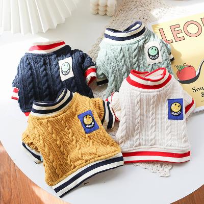 China Wholesale Sustainable Christmas Winter Dog Warm Knitted Sweaters Clothes Luxury Pet Apparel for sale